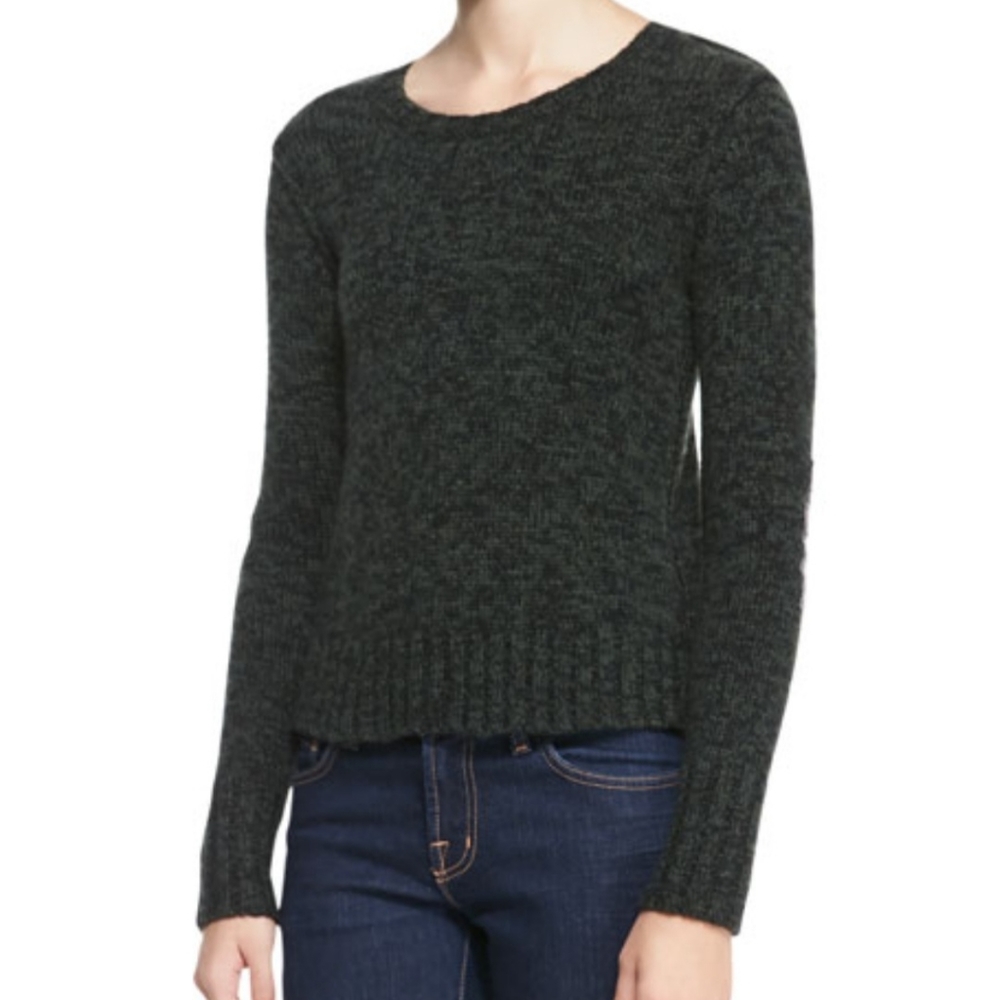 NWT Autumn Cashmere purple/black plush cashmere sweater. Size small.
